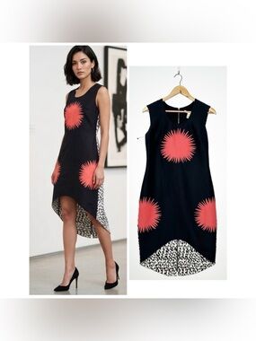 Troubadour Anthropologie Delancey High Low Silk Blend Dress Size 4